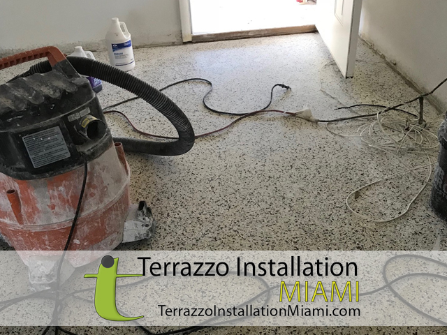 Terrazzo Tile Clean Polishing Miami